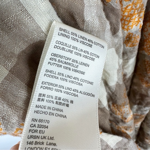 URBAN OUTFITTERS Bianca Linen Blend Midi Dress - Picture 4 of 4